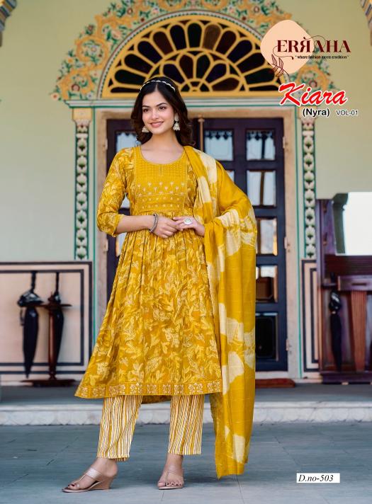 Erraha Kiara Vol-1 – Nyra Cut Kurti Pant With Dupatta - Wholesale Catalog