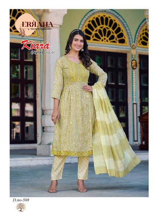 Erraha Kiara Vol-1 – Nyra Cut Kurti Pant With Dupatta - Wholesale Catalog