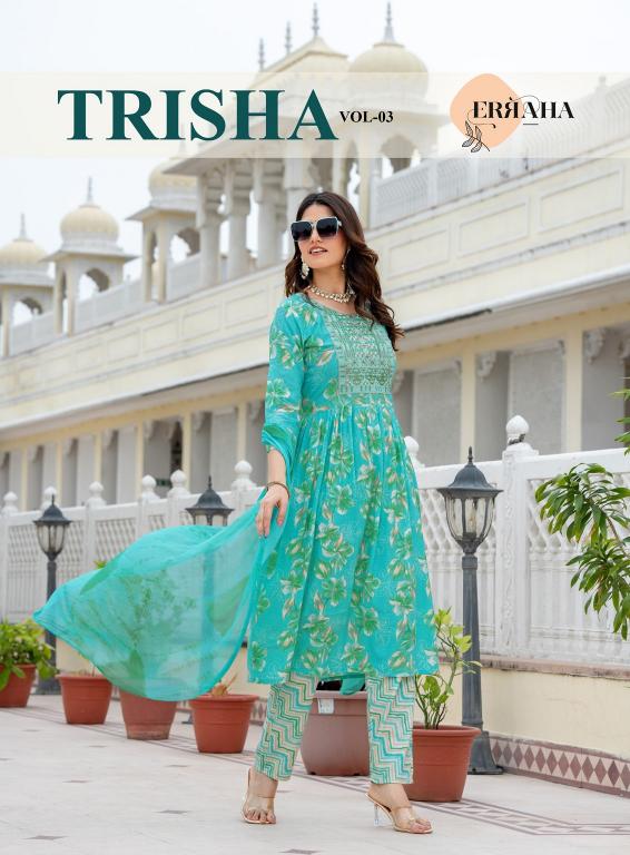 Erraha Trisha Vol-3 – Umbrella Style Kurti Pant With Dupatta - Wholesale Catalog
