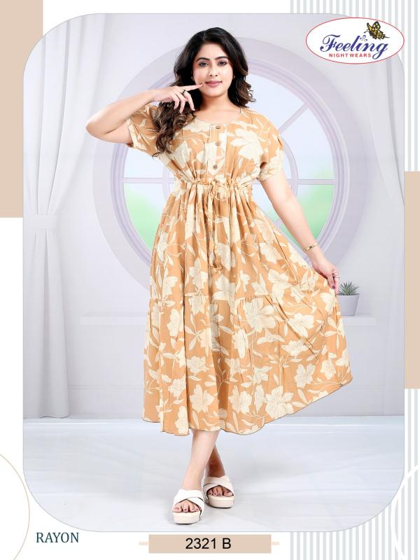Feeling 2321 A to F catalog wholesale anarkali kurtis in surat