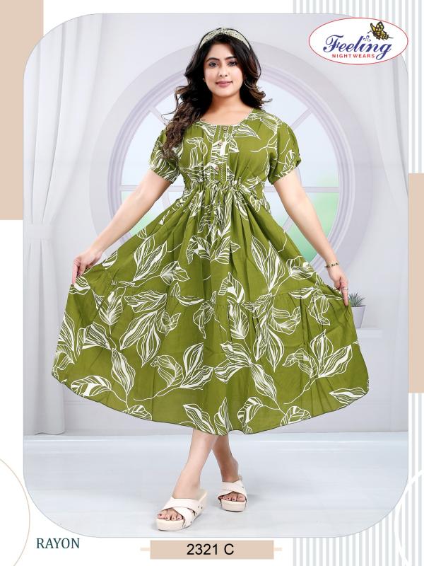 Feeling 2321 A to F catalog wholesale anarkali kurtis in surat