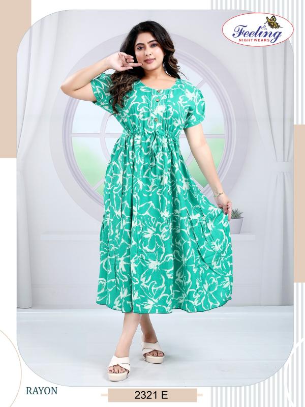 Feeling 2321 A to F catalog wholesale anarkali kurtis in surat
