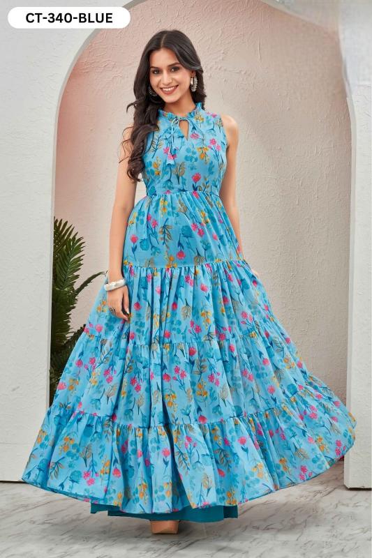 Felocity georgette 340 catalog new market kurti wholesaler