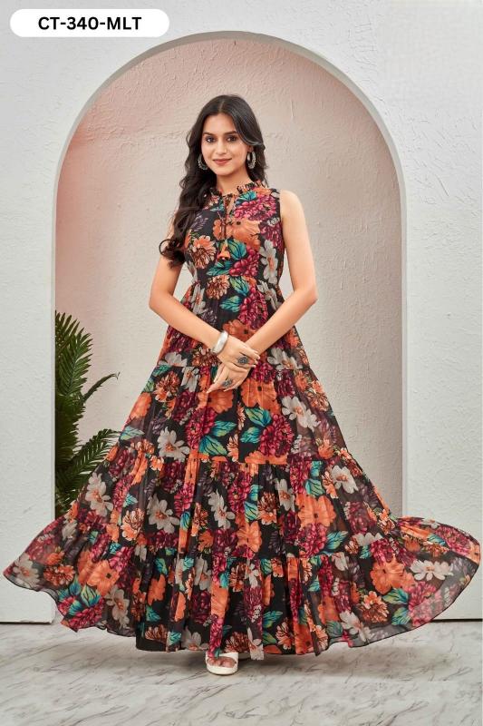 Felocity georgette 340 catalog new market kurti wholesaler