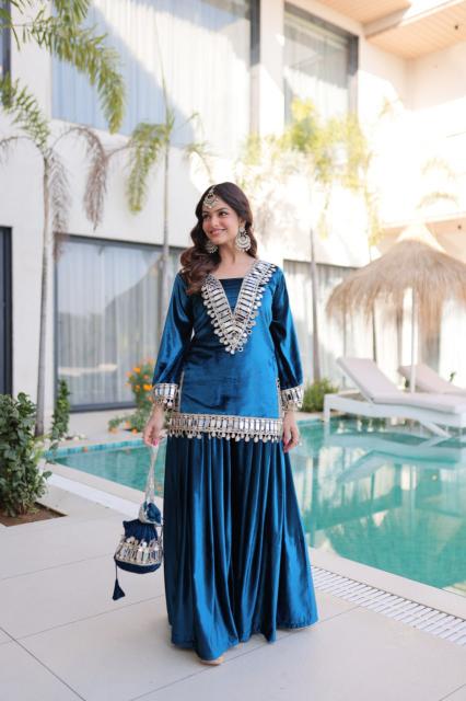 Felocity LW 9307 catalog mirror work kurtis wholesale
