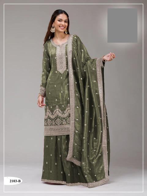 Felocity Palak hit catalog unstitched kurti material wholesale
