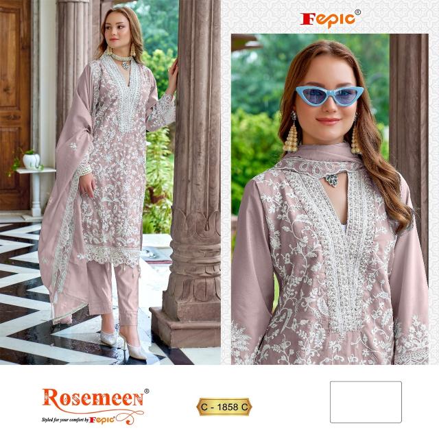 Fepic Rosemeen 1858 catalog pakistani suit wholesaler