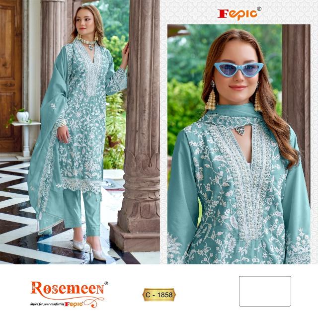 Fepic Rosemeen 1858 catalog pakistani suit wholesaler