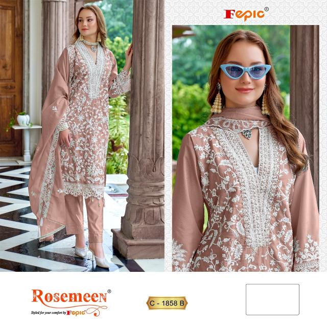 Fepic Rosemeen 1858 catalog pakistani suit wholesaler