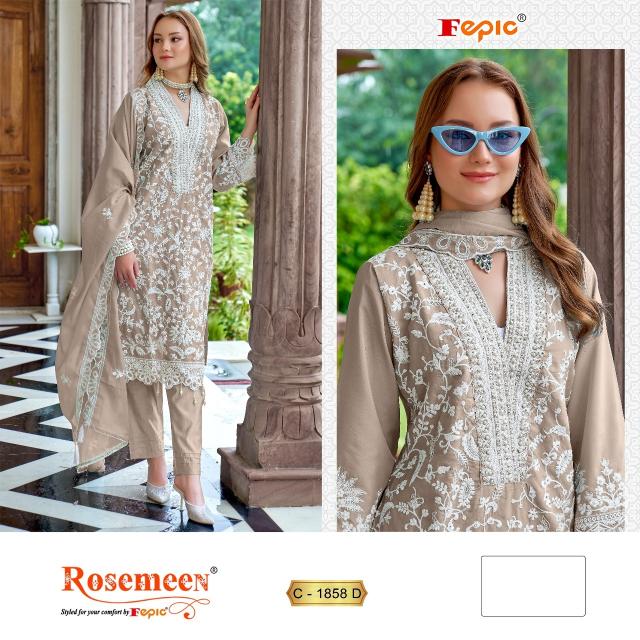 Fepic Rosemeen 1858 catalog pakistani suit wholesaler