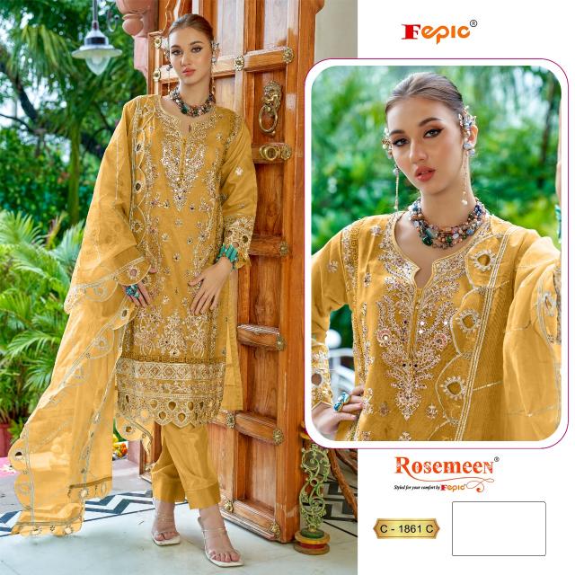 Fepic Rosemeen 1861 catalog pakistani suits wholesalers in hyderabad
