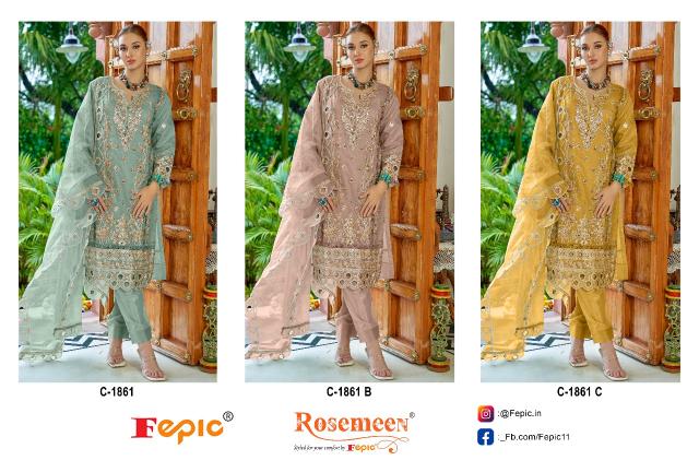 Fepic Rosemeen 1861 catalog pakistani suits wholesalers in hyderabad