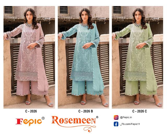 Fepic Rosemeen 2026 catalog pakistani suits wholesale surat