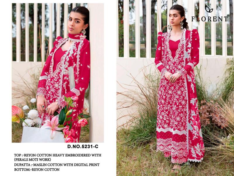 Florent 5231 ABCD Catalog wholesale pakistani suits in surat