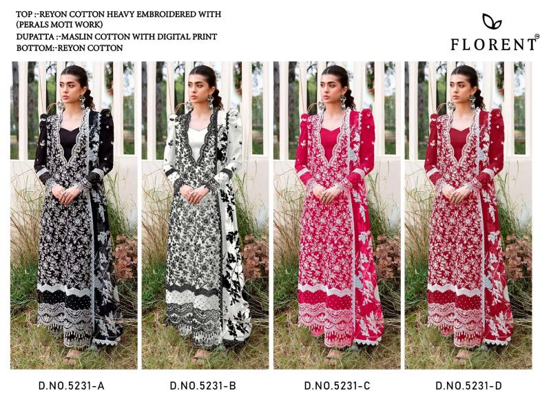 Florent 5231 ABCD Catalog wholesale pakistani suits in surat