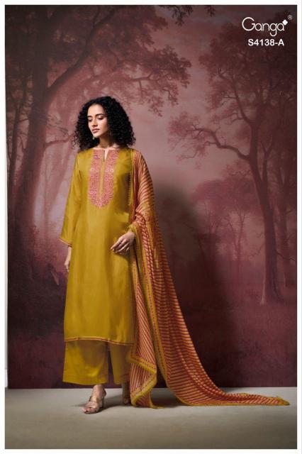Ganga Ashael 4138 catalog salwar kameez wholesale surat