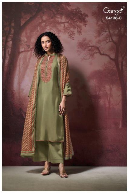 Ganga Ashael 4138 catalog salwar kameez wholesale surat