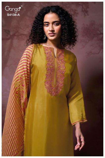 Ganga Ashael 4138 catalog salwar kameez wholesale surat