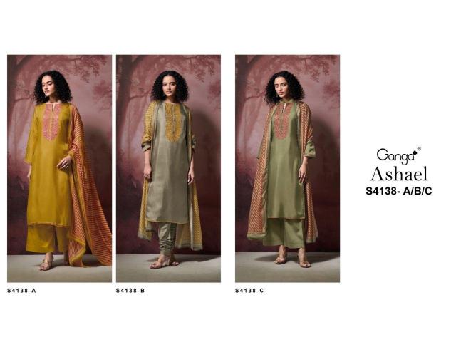 Ganga Ashael 4138 catalog salwar kameez wholesale surat
