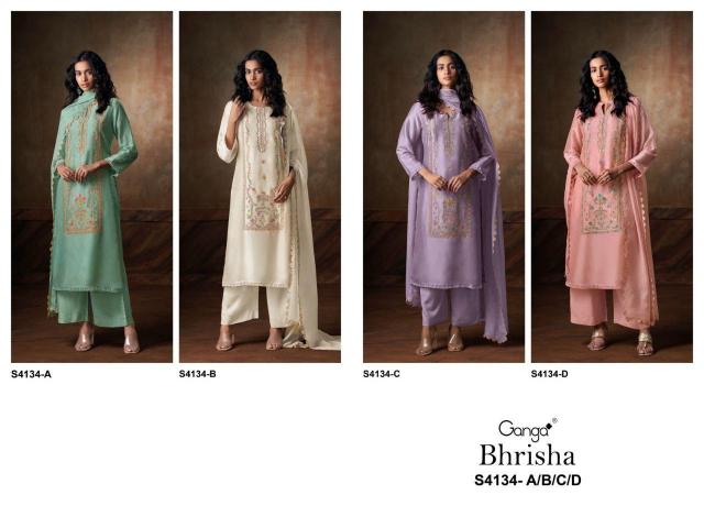 Ganga Bhrisha 4134 catalog salwar kameez wholesalers