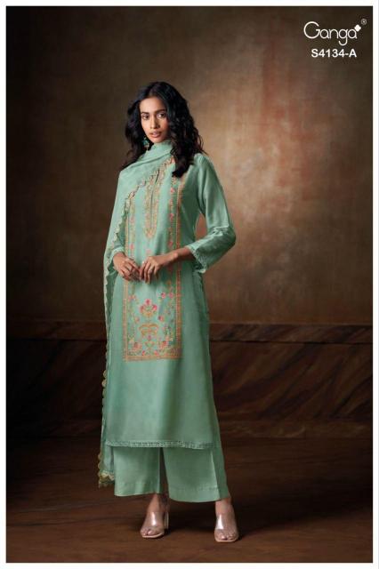 Ganga Bhrisha 4134 catalog salwar kameez wholesalers
