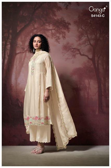 Ganga Binaaya 4143 catalog wholesale salwar kameez market in surat 
