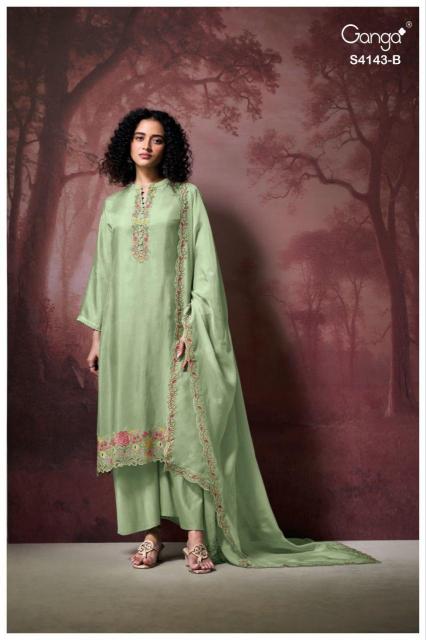 Ganga Binaaya 4143 catalog wholesale salwar kameez market in surat 