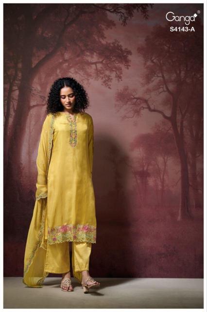 Ganga Binaaya 4143 catalog wholesale salwar kameez market in surat 