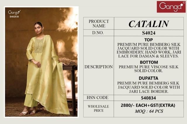 Ganga Catalin 4024 catalog unstitched salwar kameez wholesalers in delhi