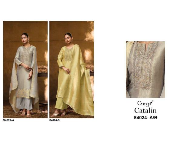 Ganga Catalin 4024 catalog unstitched salwar kameez wholesalers in delhi