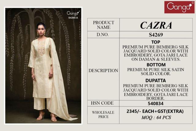 Ganga Cazra 4269 catalog cheap salwar kameez 