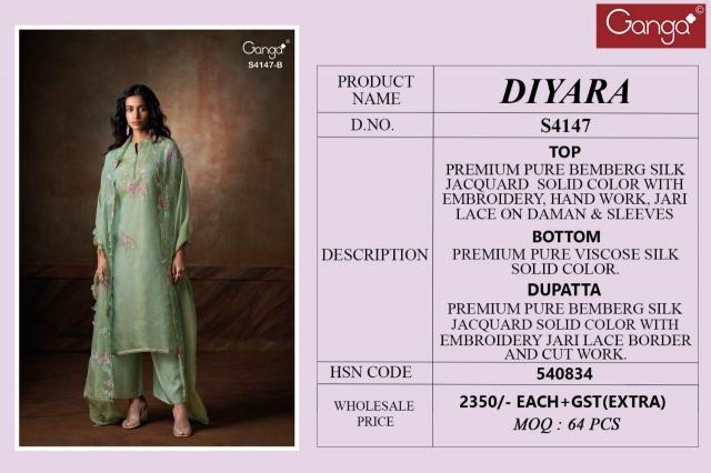 Ganga Diyara 4147 catalog salwar suits wholesale