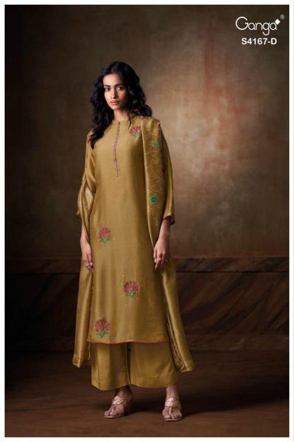 Ganga Eshra 4166 catalog wholesale unstitched salwar kameez uk
