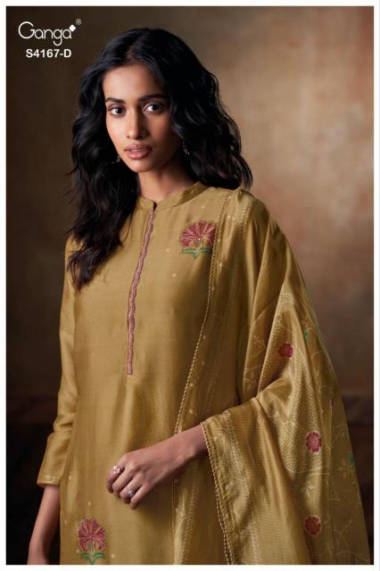 Ganga Eshra 4166 catalog wholesale unstitched salwar kameez uk