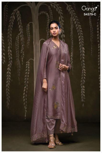Ganga Glyna 4379 catalog wholesale churidar salwar suits