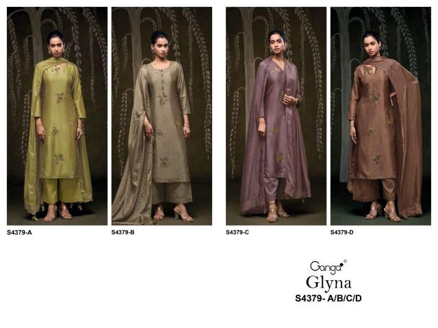 Ganga Glyna 4379 catalog wholesale churidar salwar suits