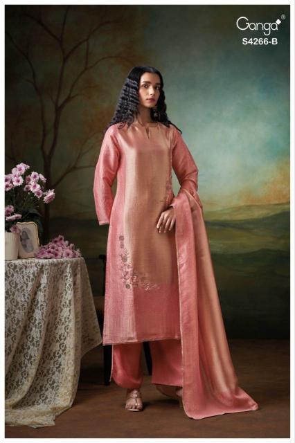 Ganga Haniya 4266 catalog wholesale market for salwar kameez in delhi