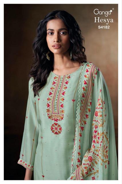 Ganga Hesya 4182 catalog salwar kameez wholesale bangladesh