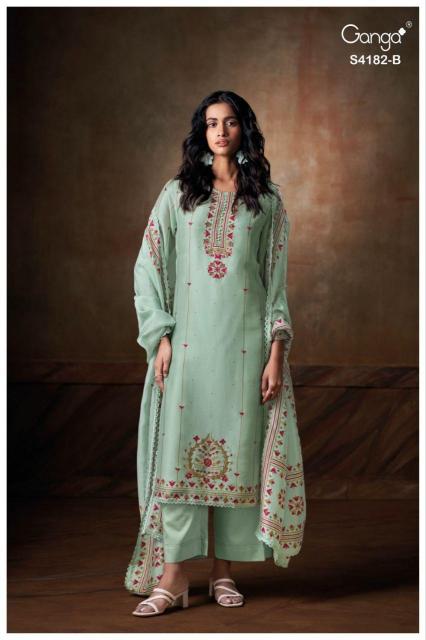Ganga Hesya 4182 catalog salwar kameez wholesale bangladesh