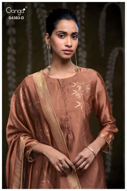 Ganga Hridaya 4383 catalog wholesale unstitched salwar kameez suppliers