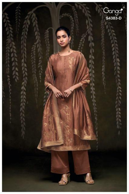 Ganga Hridaya 4383 catalog wholesale unstitched salwar kameez suppliers