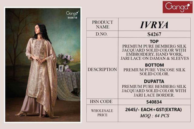 Ganga Ivrya 4267 catalog wholesale salwar suits online