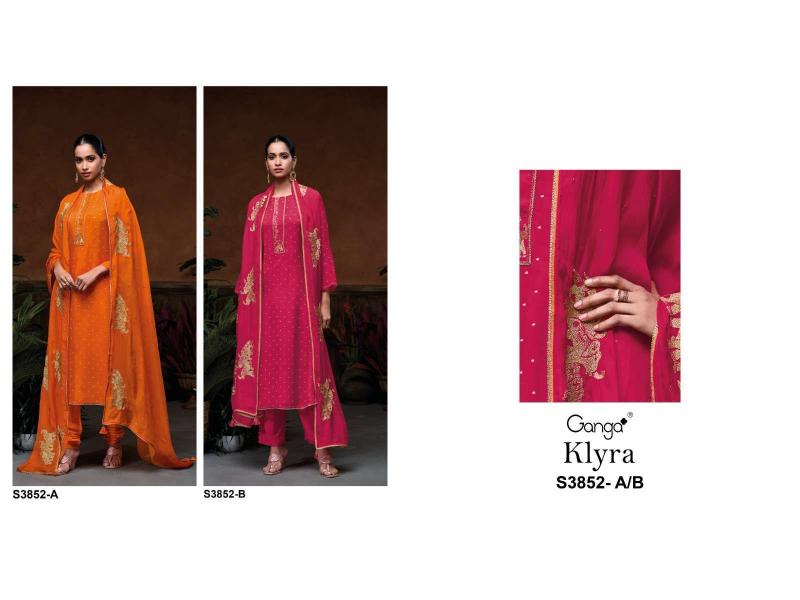 Ganga Klyra 3852 catalog wholesale salwar kameez in jaipur