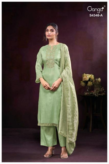 Ganga Malira 4348 catalog salwar kameez suppliers in india