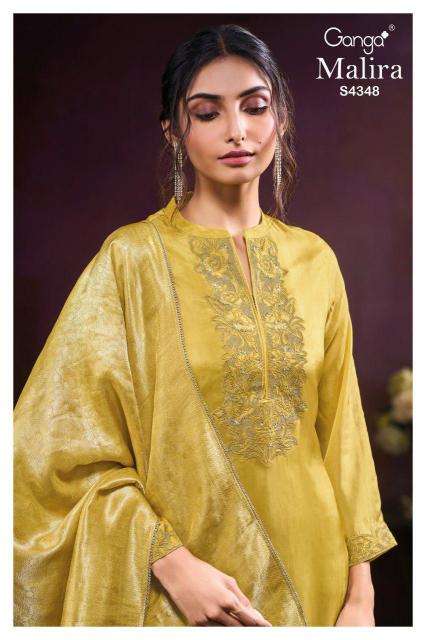 Ganga Malira 4348 catalog salwar kameez suppliers in india