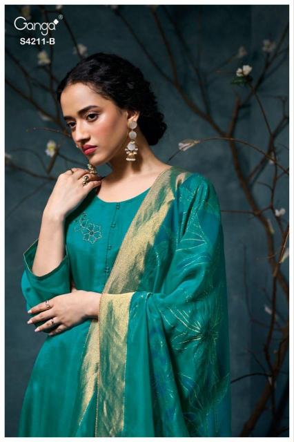 Ganga Manira 4211 catalog wholesale salwar kameez fabric 