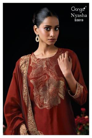Ganga Nyasha 3819 catalog salwar kameez wholesaler in ahmedabad