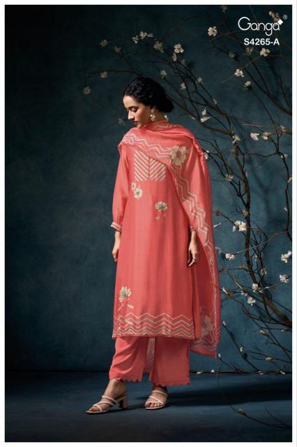 Ganga Priselle 4265 catalog wholesale unstitched salwar kameez suppliers