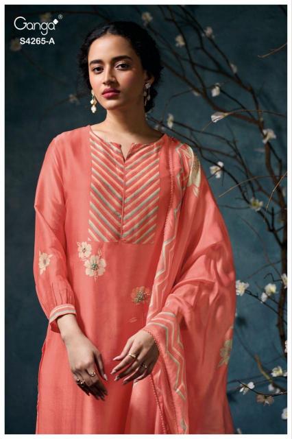 Ganga Priselle 4265 catalog wholesale unstitched salwar kameez suppliers