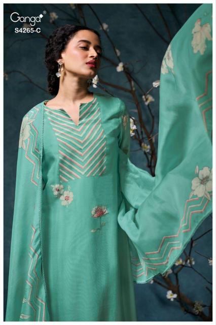 Ganga Priselle 4265 catalog wholesale unstitched salwar kameez suppliers